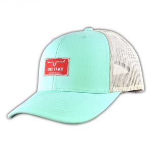 Kimes Ranch KR Branded Trucker Mint/Silver Snapback Hat